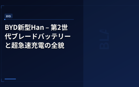 BYD新型Han – 第2世代ブレードバッテリーと超急速充電の全貌